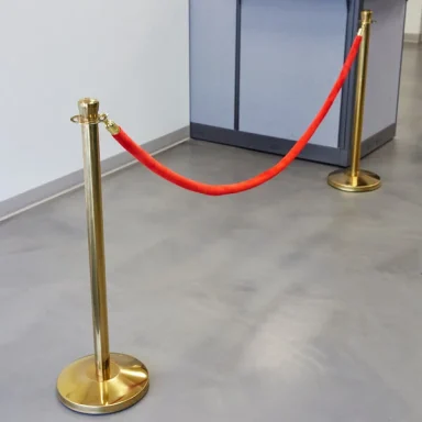 Gold Stanchion & 6' Red Rope Gold Stanchion & 6' Red Rope